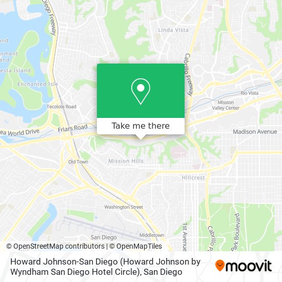 Howard Johnson-San Diego (Howard Johnson by Wyndham San Diego Hotel Circle) map