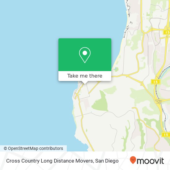 Mapa de Cross Country Long Distance Movers