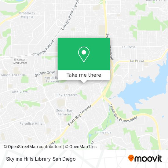 Skyline Hills Library map