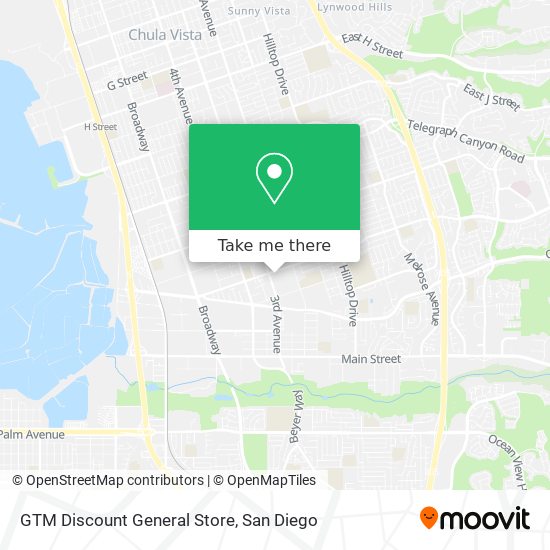 How to get to GTM Discount General Store in Chula Vista by Bus or