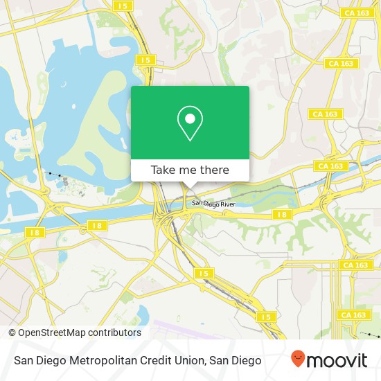 Mapa de San Diego Metropolitan Credit Union
