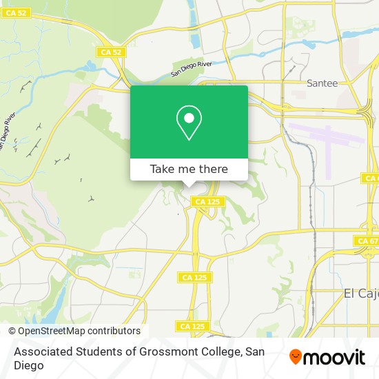 Associated Students of Grossmont College map