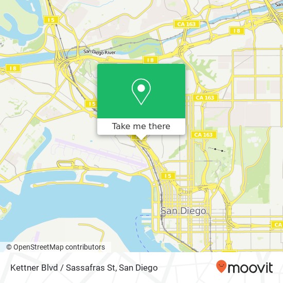 Mapa de Kettner Blvd / Sassafras St