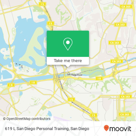 Mapa de 619 L San Diego Personal Training