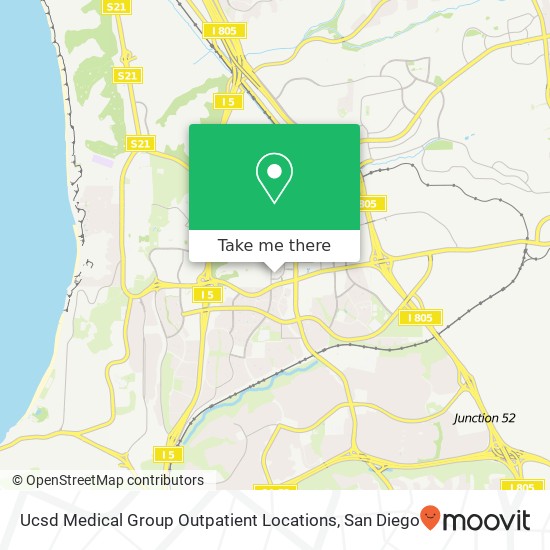 Mapa de Ucsd Medical Group Outpatient Locations