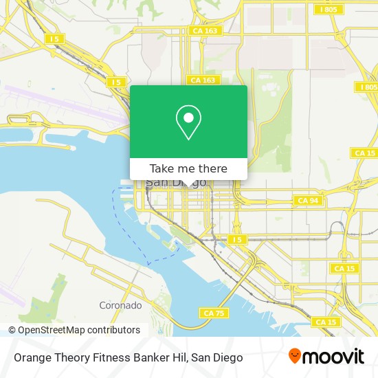 Mapa de Orange Theory Fitness Banker Hil