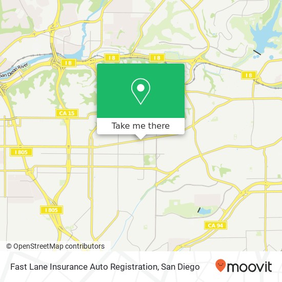 Fast Lane Insurance Auto Registration map