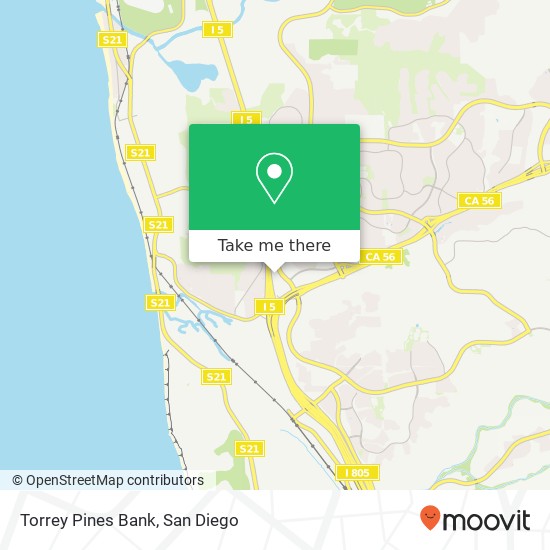 Torrey Pines Bank map