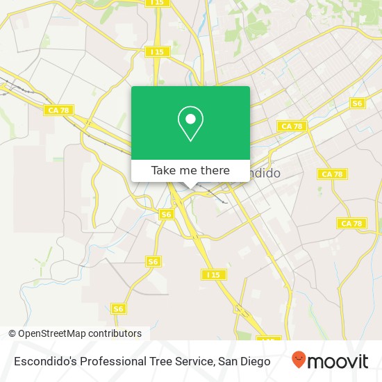 Escondido's Professional Tree Service map