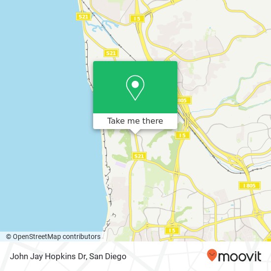 John Jay Hopkins Dr map