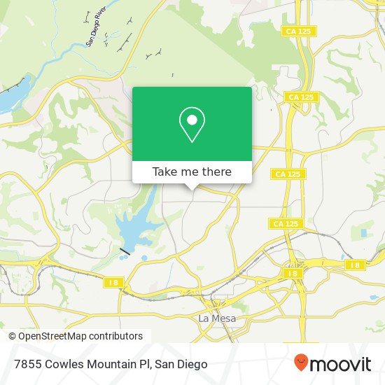 Mapa de 7855 Cowles Mountain Pl