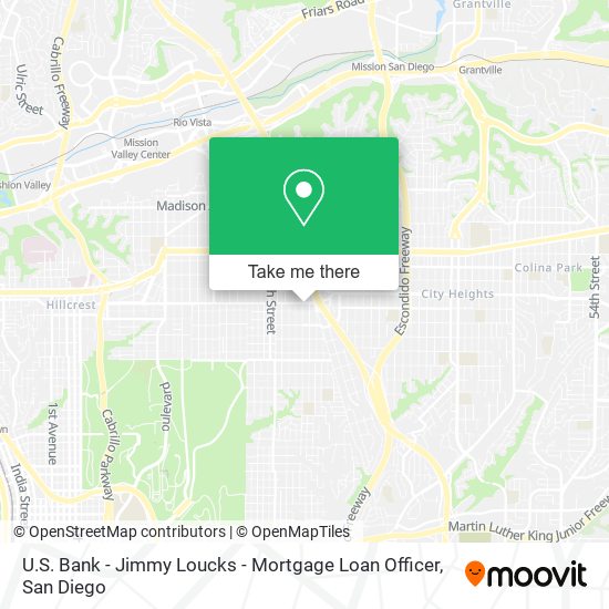 U.S. Bank - Jimmy Loucks - Mortgage Loan Officer map