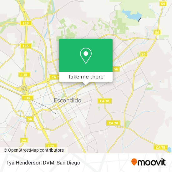 Mapa de Tya Henderson DVM