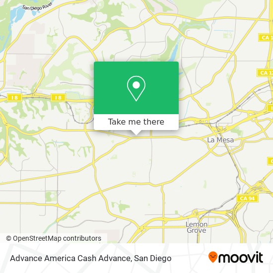 Advance America Cash Advance map