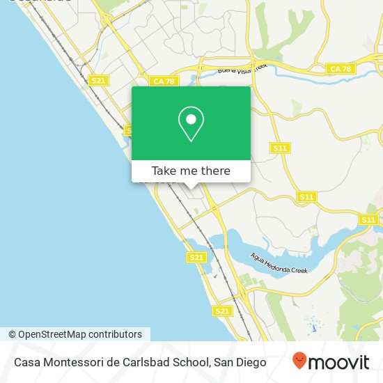 Mapa de Casa Montessori de Carlsbad School