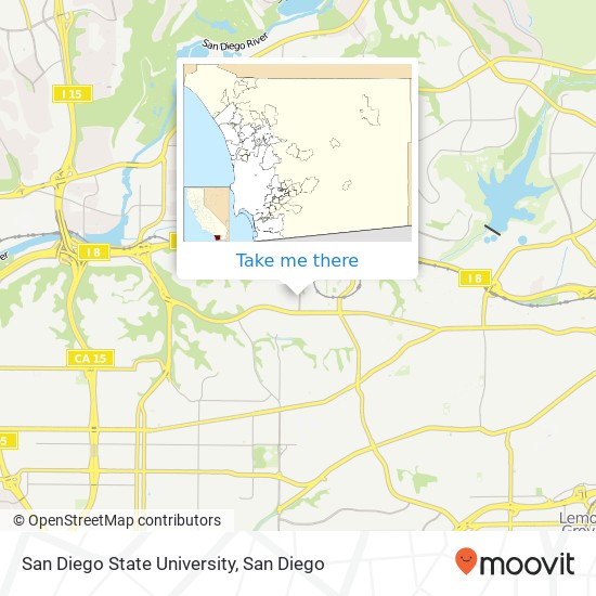 Mapa de San Diego State University