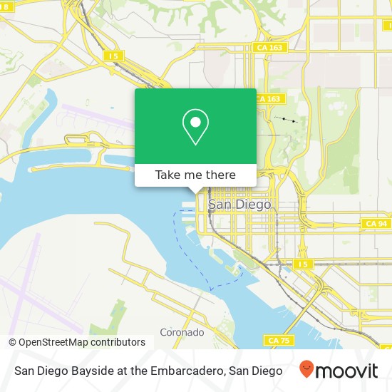 San Diego Bayside at the Embarcadero map