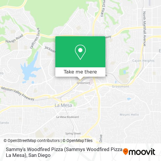 Mapa de Sammy's Woodfired Pizza (Sammys Woodfired Pizza La Mesa)