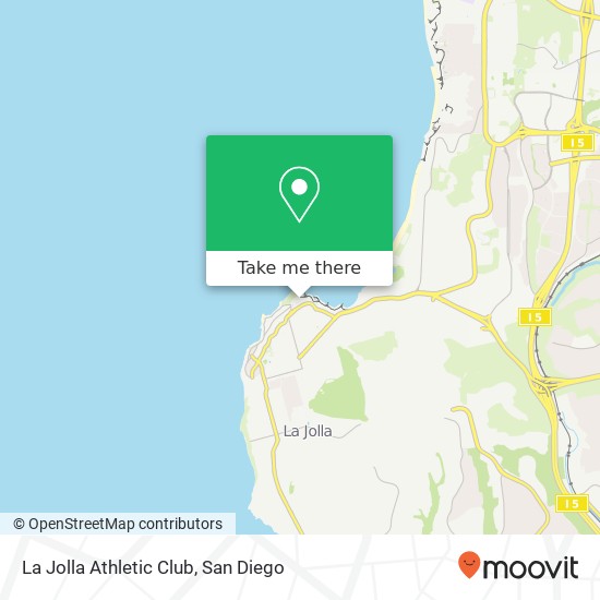 Mapa de La Jolla Athletic Club