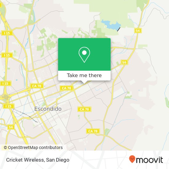 Mapa de Cricket Wireless