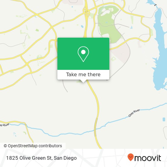 Mapa de 1825 Olive Green St