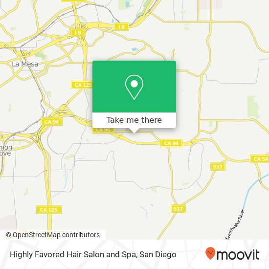 Highly Favored Hair Salon and Spa map