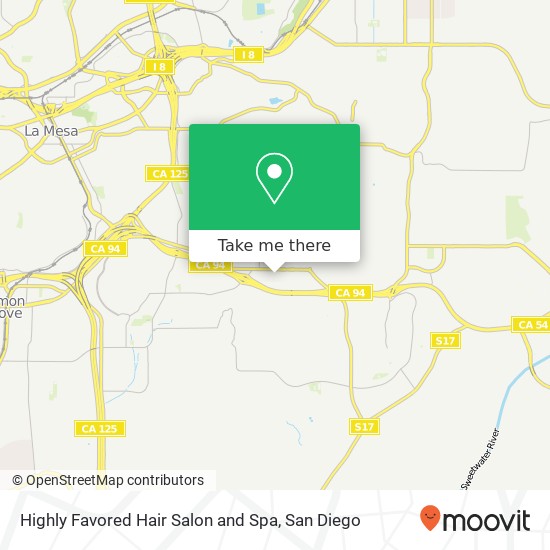 Mapa de Highly Favored Hair Salon and Spa