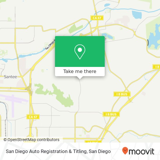 Mapa de San Diego Auto Registration & Titling