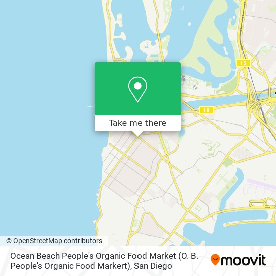Ocean Beach People's Organic Food Market (O. B. People's Organic Food Markert) map
