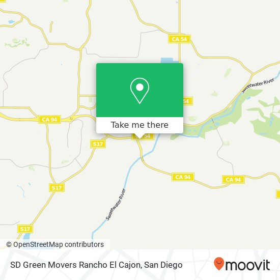 SD Green Movers Rancho El Cajon map