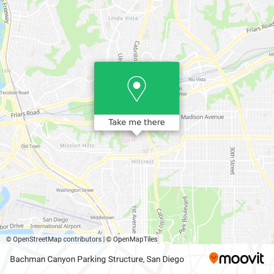 Mapa de Bachman Canyon Parking Structure