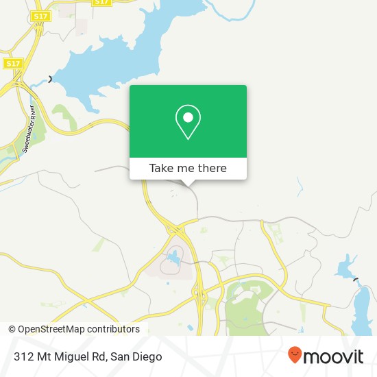 Mapa de 312 Mt Miguel Rd