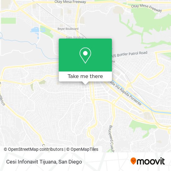 Cesi Infonavit Tijuana map