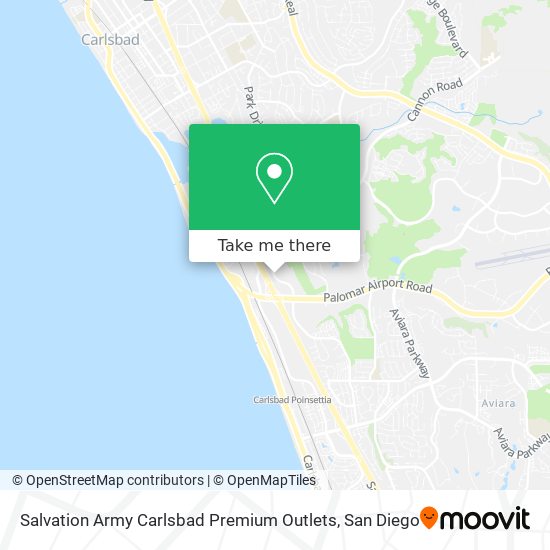 Mapa de Salvation Army Carlsbad Premium Outlets