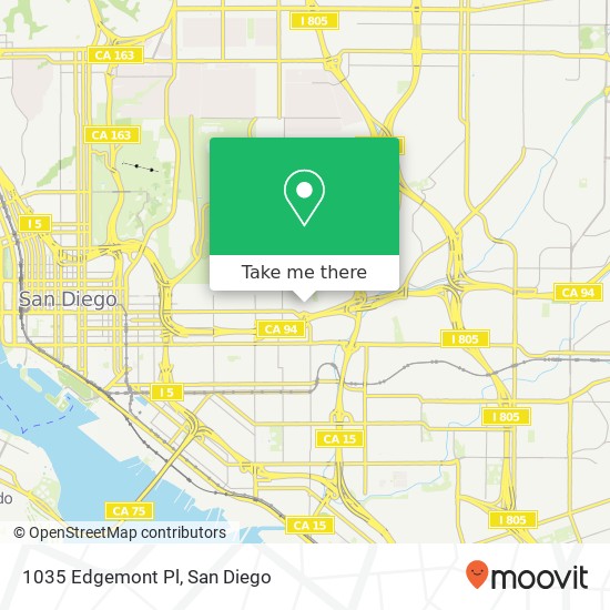 Mapa de 1035 Edgemont Pl