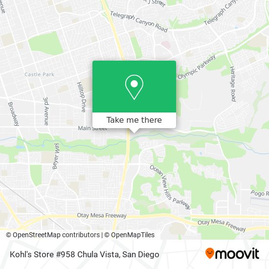 Kohl's Store #958 Chula Vista map