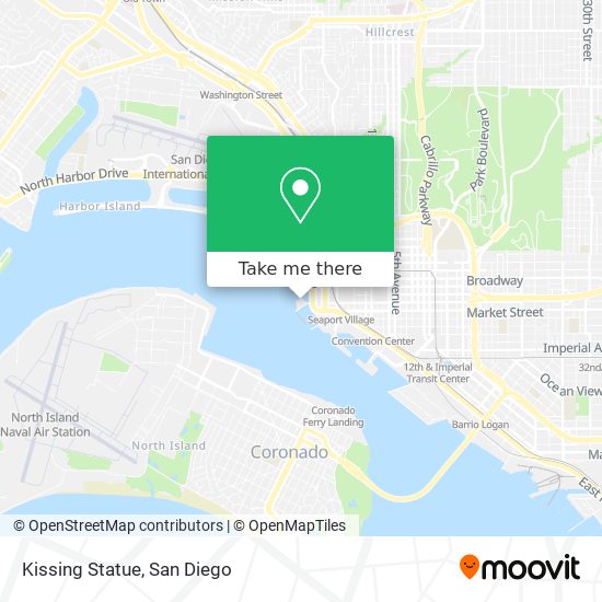 Kissing Statue map