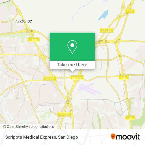 Mapa de Scrippts Medical Express