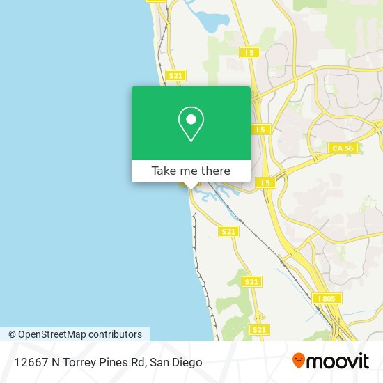 Mapa de 12667 N Torrey Pines Rd