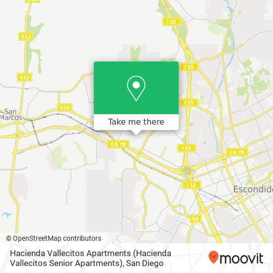 Mapa de Hacienda Vallecitos Apartments