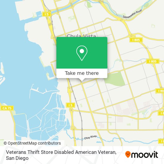 Veterans Thrift Store Disabled American Veteran map