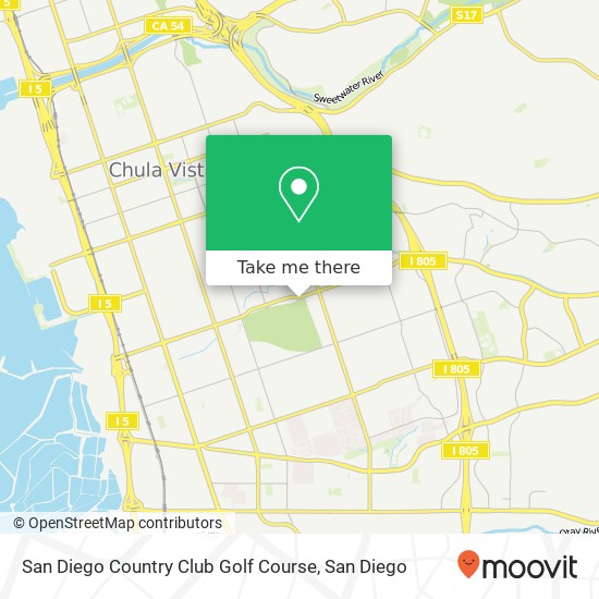 San Diego Country Club Golf Course map