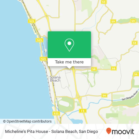 Mapa de Micheline's Pita House - Solana Beach