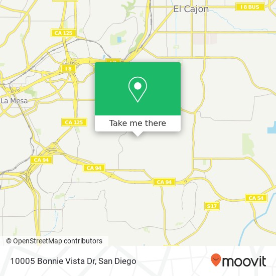 Mapa de 10005 Bonnie Vista Dr