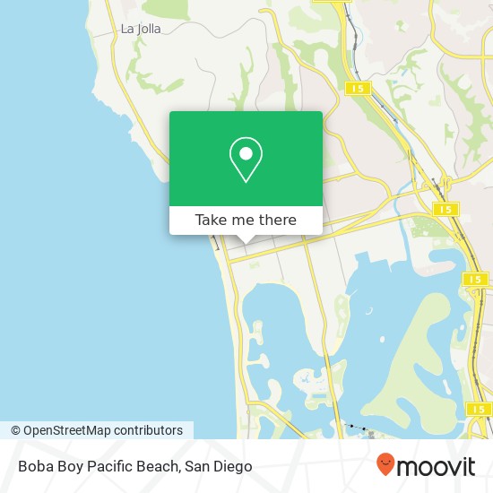 Mapa de Boba Boy Pacific Beach