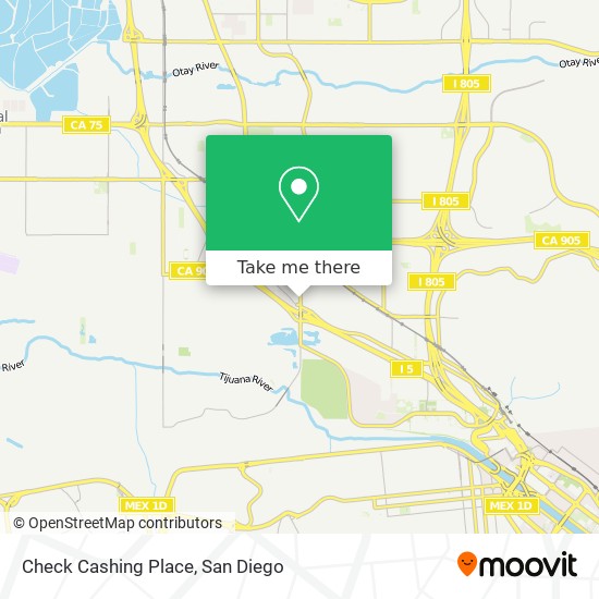 Check Cashing Place map