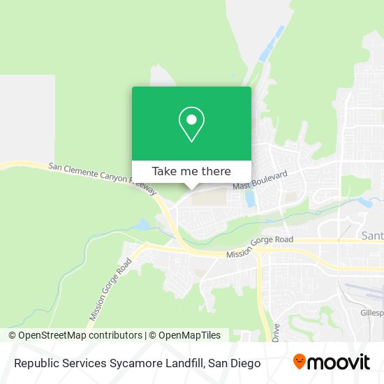 Mapa de Republic Services Sycamore Landfill