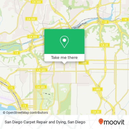 San Diego Carpet Repair and Dying map