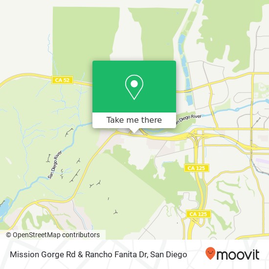 Mission Gorge Rd & Rancho Fanita Dr map