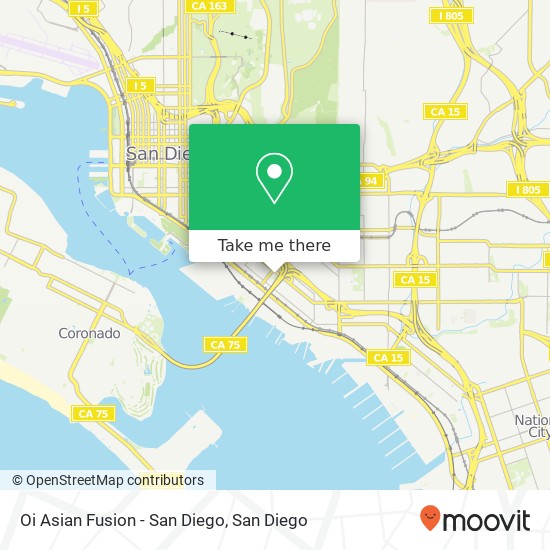 Oi Asian Fusion - San Diego map